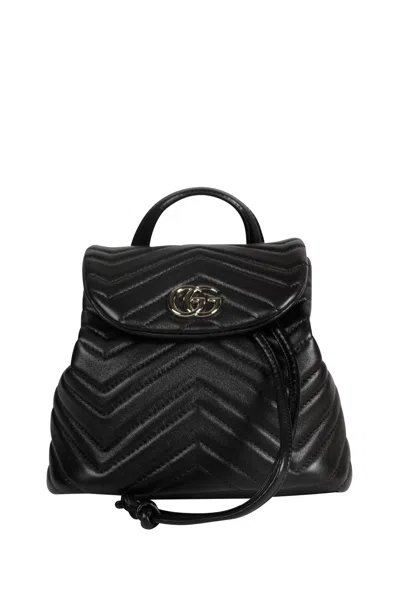 Gucci Gg Marmont Mini Backpack In Black