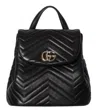 Gucci Quilted Nappa Leather Chevron Shoulder Bag With Double G Hardware In Purple