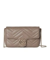 Gucci Supermini Gg Marmont 2.0 Shoulder Bag Unica In Brown