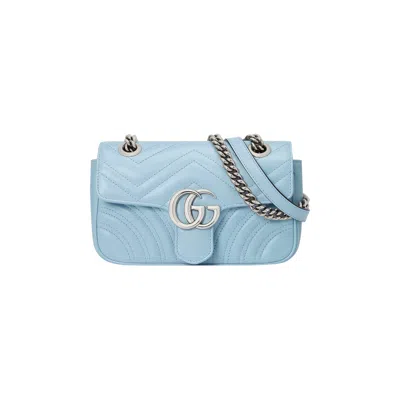 Pre-owned Gucci Gg Marmont Mini Bag 'pastel Blue' | Women's Size Onesize