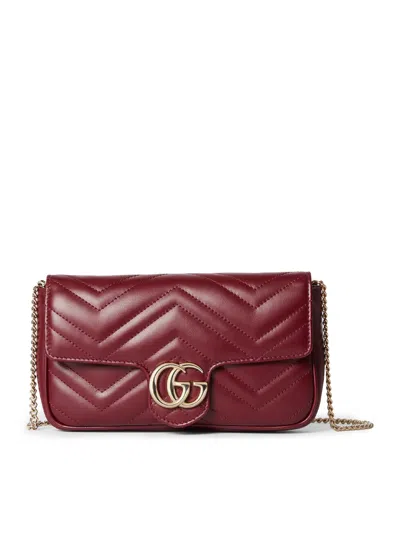 Gucci Gg Marmont Mini Bag In Pink & Purple