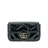 Gucci Gg Marmont Mini Bag With Cardholder In Black