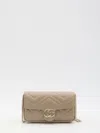 Gucci Gg Marmont Mini Bag With Cardholder In Sand