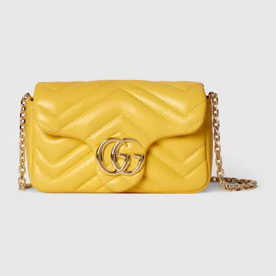 Gucci Gg Marmont Mini Bag In Yellow