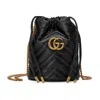 Gucci Gg Marmont Small Bucket Bag In Black
