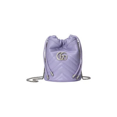 Pre-owned Gucci Gg Marmont Mini Bucket Bag 'lilac' In Purple