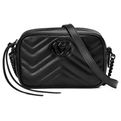 Gucci Gg Marmont Mini Camera Bag In Black