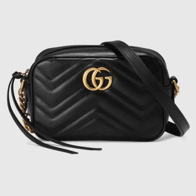 Gucci Gg Marmont Mini Camera Camera Bag In Black