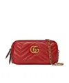 Gucci Gg Marmont Mini Chain Bag In Red