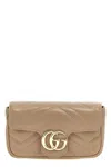 Gucci Gg Marmont Super Mini Leather Shoulder Bag In Nude