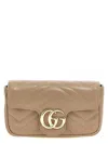 Gucci Gg Marmont Super Mini Leather Shoulder Bag In Nude