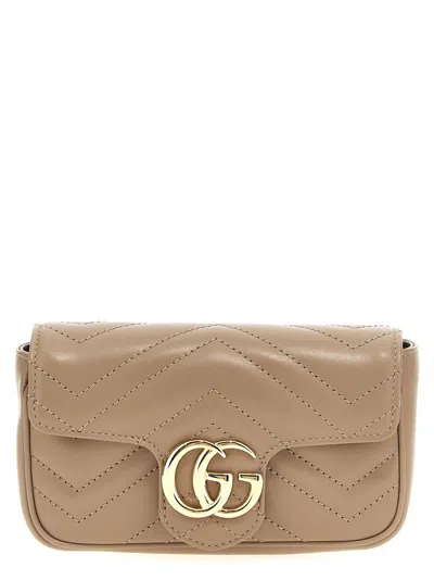 Gucci Gg Marmont Mini Crossbody Bag In Cream