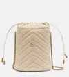 Gucci Gg Marmont Mini Denim Bucket Bag