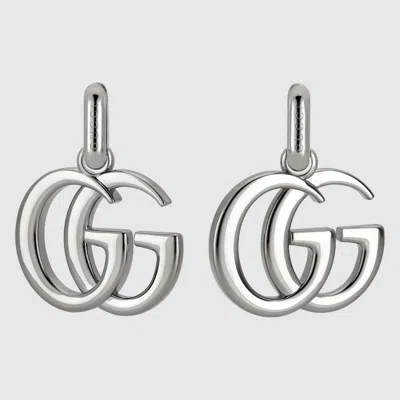Gucci Gg Marmont Mini Earrings In Silver