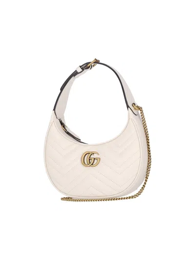 Gucci Gg Marmont Mini Hobo Bag In White