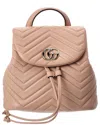 Gucci Gg Marmont Mini Leather Backpack In Pink