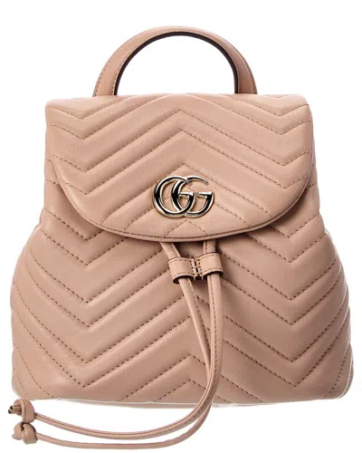 Gucci Gg Marmont Mini Leather Backpack In Black