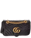 Gucci Gg Marmont Small Matelasse Leather Shoulder Bag In Black