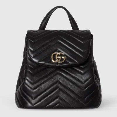 Gucci Gg Marmont Mini-rucksack In Black