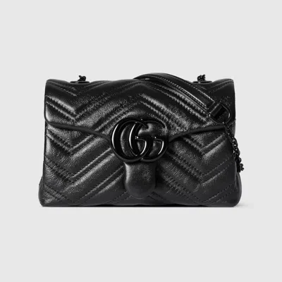 Gucci Gg Marmont Mini-schultertasche In Black