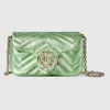 Gucci Gg Marmont Mini Shoulder Bag In Green