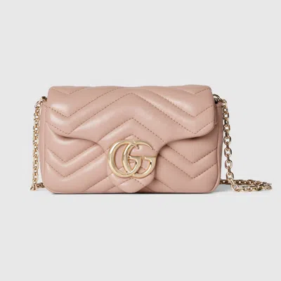 Gucci Gg Marmont Mini-schultertasche In Sand