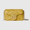 Gucci Gg Marmont Mini-schultertasche In Yellow