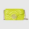 Gucci Gg Marmont Mini Shoulder Bag In Green