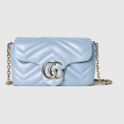 Gucci Gg Marmont Mini Shoulder Bag In Blue