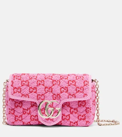 Gucci Gg Marmont Mini Shoulder Bag In Pink