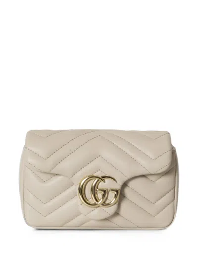 Gucci Gg Marmont Mini Shoulder Bag In Neutral