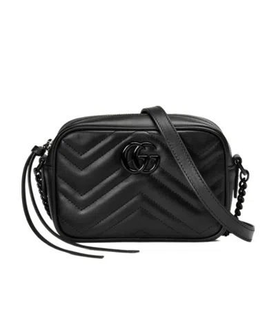 Gucci Gg Marmont Mini Shoulder Bag In Black