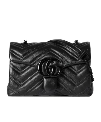 Gucci Gg Marmont Mini Shoulder Bag In Black