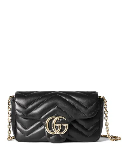 Gucci Gg Marmont Mini Shoulder Bag In Black