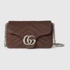 Gucci Gg Marmont Mini Shoulder Bag In Brown