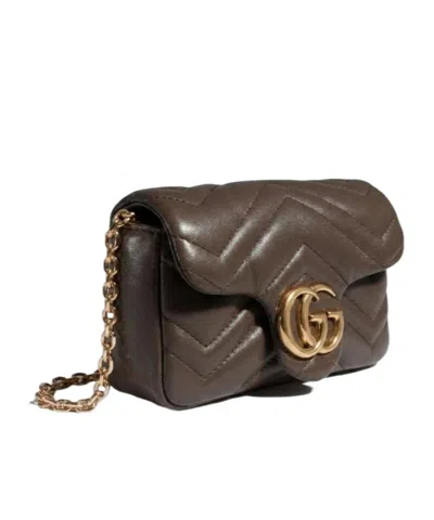 Gucci Gg Marmont Mini Shoulder Bag In Brown