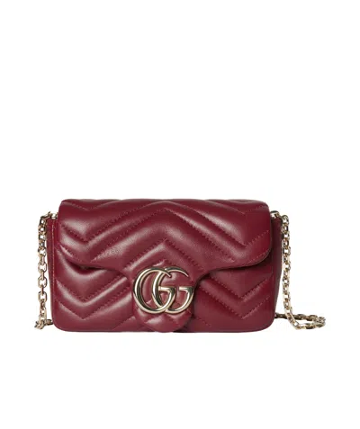 Gucci Gg Marmont Mini Shoulder Bag In Burgundy