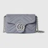 Gucci Gg Marmont Mini Shoulder Bag In Gray
