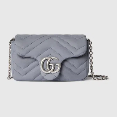 Gucci Gg Marmont Mini Shoulder Bag In Gray