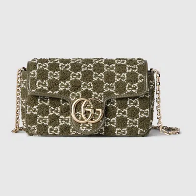 Gucci Gg Marmont Mini Shoulder Bag In Green