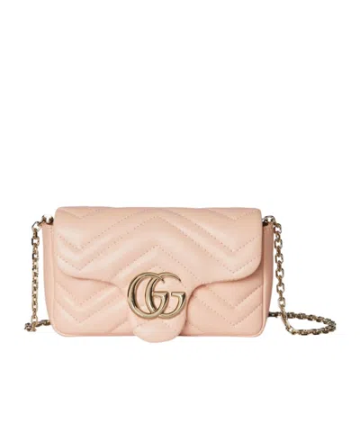 Gucci Gg Marmont Mini Shoulder Bag In Pink