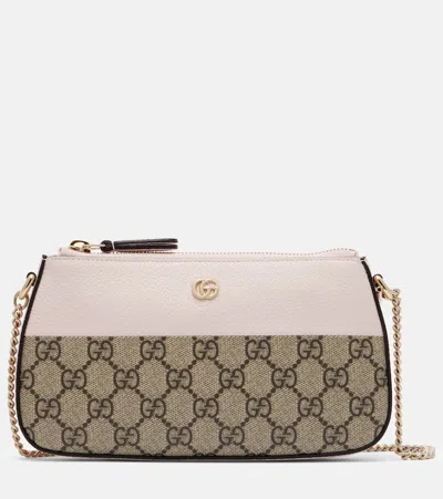 Gucci Bi-colour Gg Marmont Mini Bag In Pink Leather In Neutral