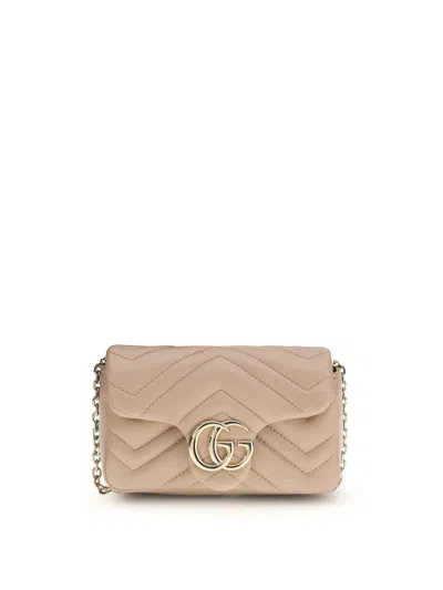 Gucci Gg Marmont Mini Shoulder Bag In Pink