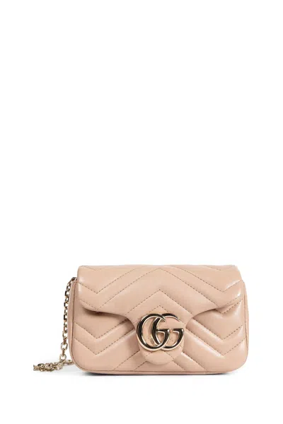 Gucci Gg Marmont Mini Shoulder Bag In Pink