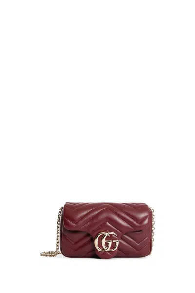 Gucci Gg Marmont Mini Shoulder Bag In Red