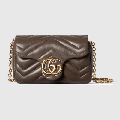 Gucci Gg Marmont Mini Shoulder Bag In Red