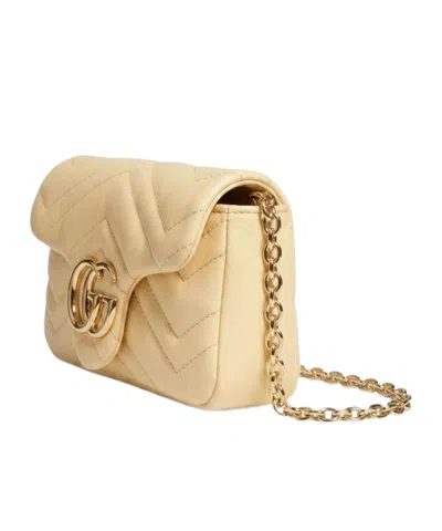 Gucci Gg Marmont Mini Shoulder Bag In Yellow