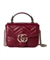 Gucci Gg Marmont Mini Top Handle Bag In Red