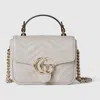 Gucci Gg Marmont Mini Top Handle Bag In White