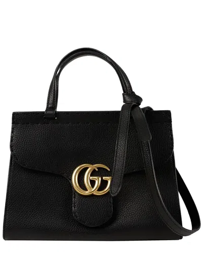 Gucci Gg Marmont Mini Top Handle Tote Shoulder Bag (authentic Pre-loved) In Black